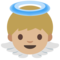 Baby Angel - Medium Light emoji on Google